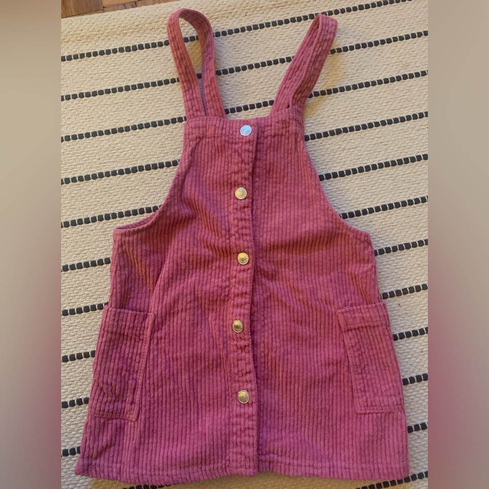 Zara corduroy fall dress jumper pink 3 4 never put in dryer Excellent condition